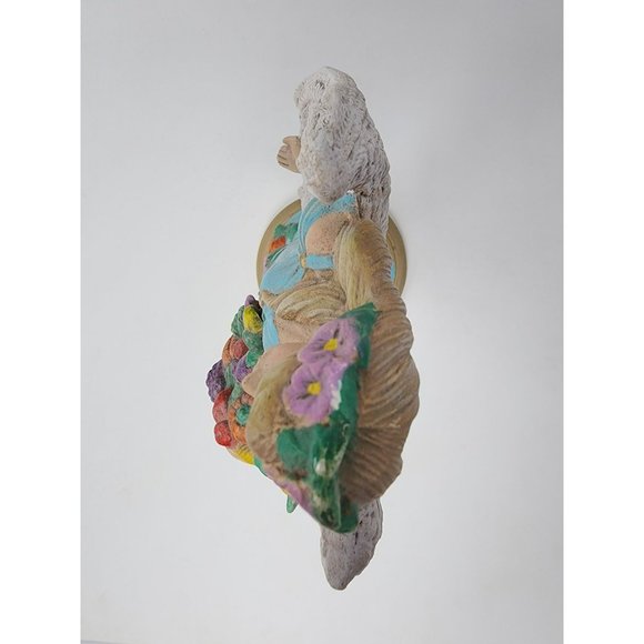 Beautiful Hand Painted Ceramic Angel With Fresh Vegetables And Flowers‎ - Picture 6 of 10